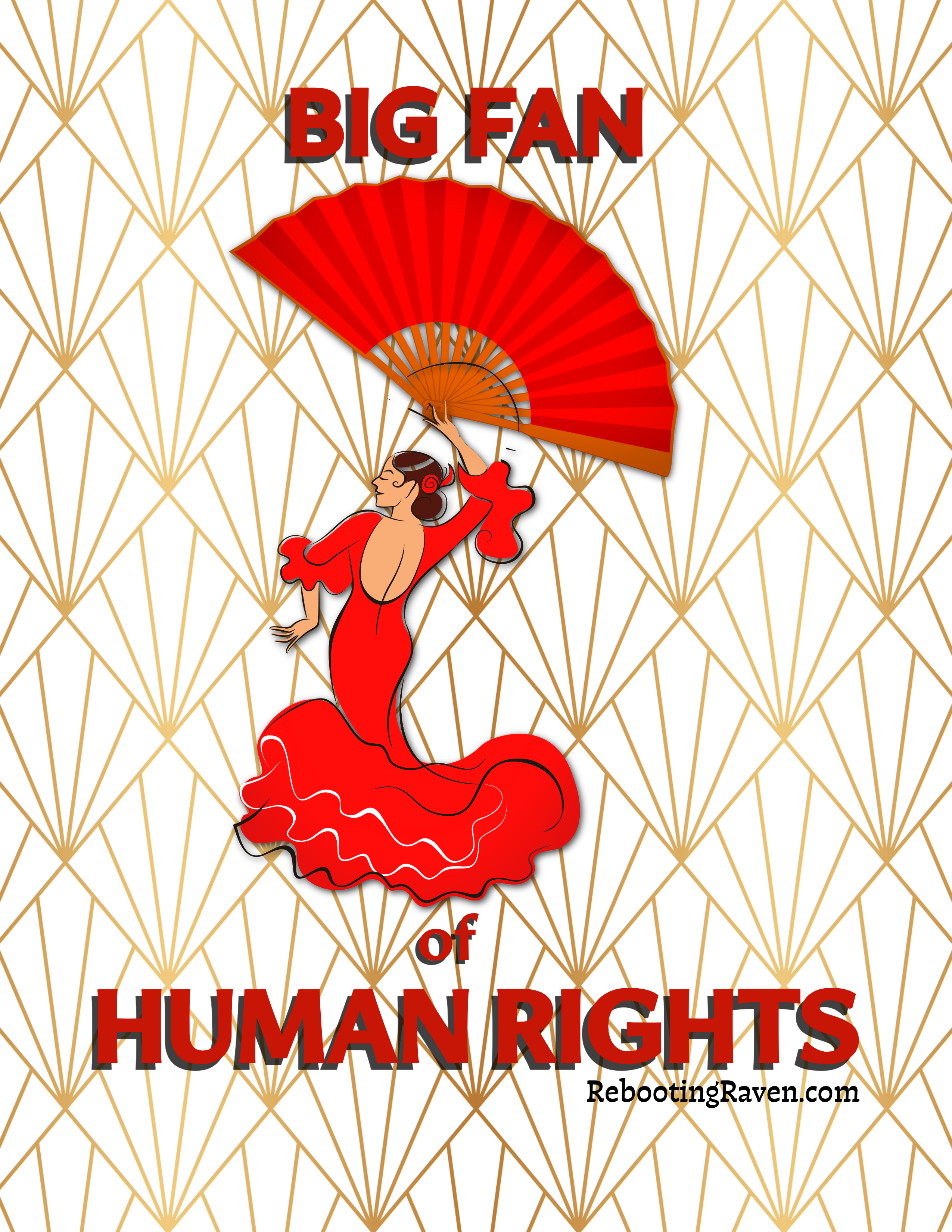 Graphic Greetings: Big Fan of Human Rights Red