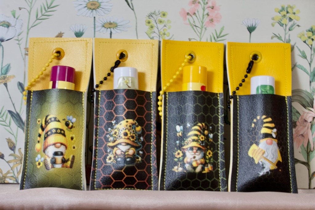 Gnome Bee Chapstick Holders