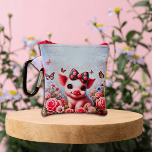 Precious Piggy Vinyl Pouch with Carabiner
