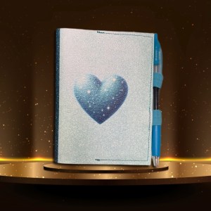 Blue Heart Mini Composition Notebook Cover