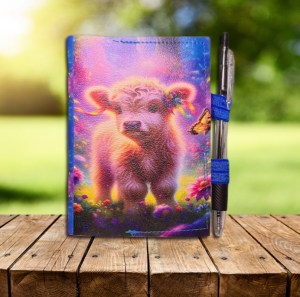 White Cow Mini Composition Notebook Cover