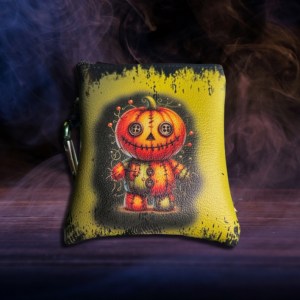 Jack 'O Lantern Man Vinyl Pouch with Carabiner