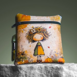 Fall Girl Vinyl Pouch with Carabiner