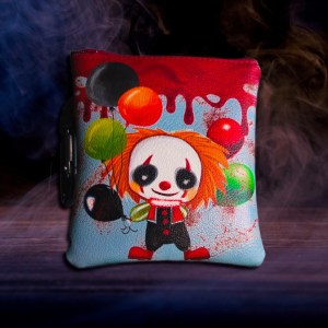 IT's a Creepy Clown Vinyl Pouch with Carabiner