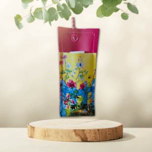 Watercolor Fence & Flowers Chapstick Holder