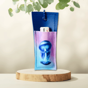 Blue Mushroom Chapstick Holder