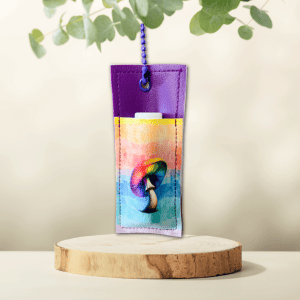 Rainbow Mushroom Chapstick Holder