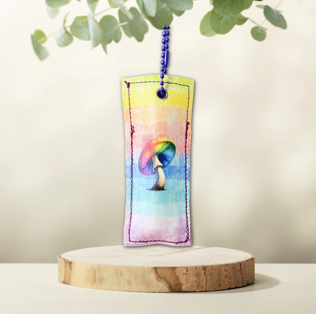 Rainbow Mushroom Chapstick Holder
