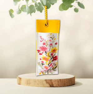 Yellow & Pink Flowers Chapstick Holder 