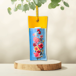 Blue & Yellow Flowers Chapstick Holder