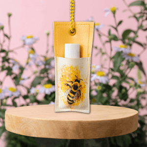 Watercolor Bee & Comb Chapstick Holder