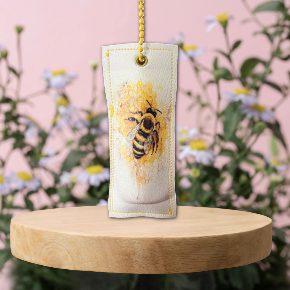 Watercolor Bee & Comb Chapstick Holder