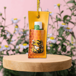 Gnome on Tractor Chapstick Holder