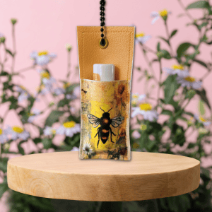Watercolor Bee Chapstick Holder 2