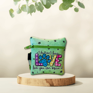 Pet Adoption LOVE Vinyl Pouch with Carabiner