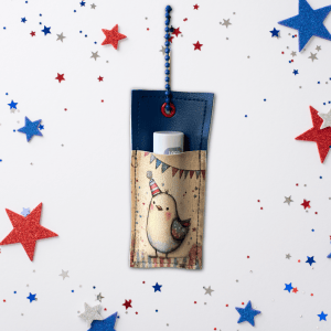 Patriotic Bird Chapstick Holder