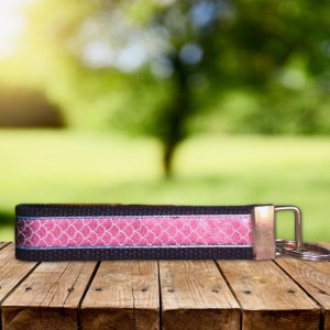 Pink Scales Mermaid Summer Fob Wristlet