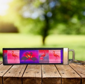 Flamingo Summer Fob Wristlet