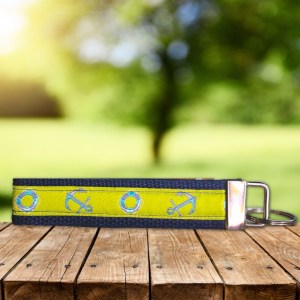 Green Blue Nautical Summer Fob Wristlet