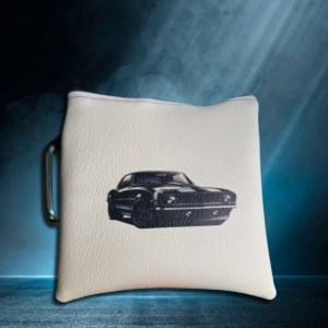 Black Camero Vinyl Pouch with Carabiner