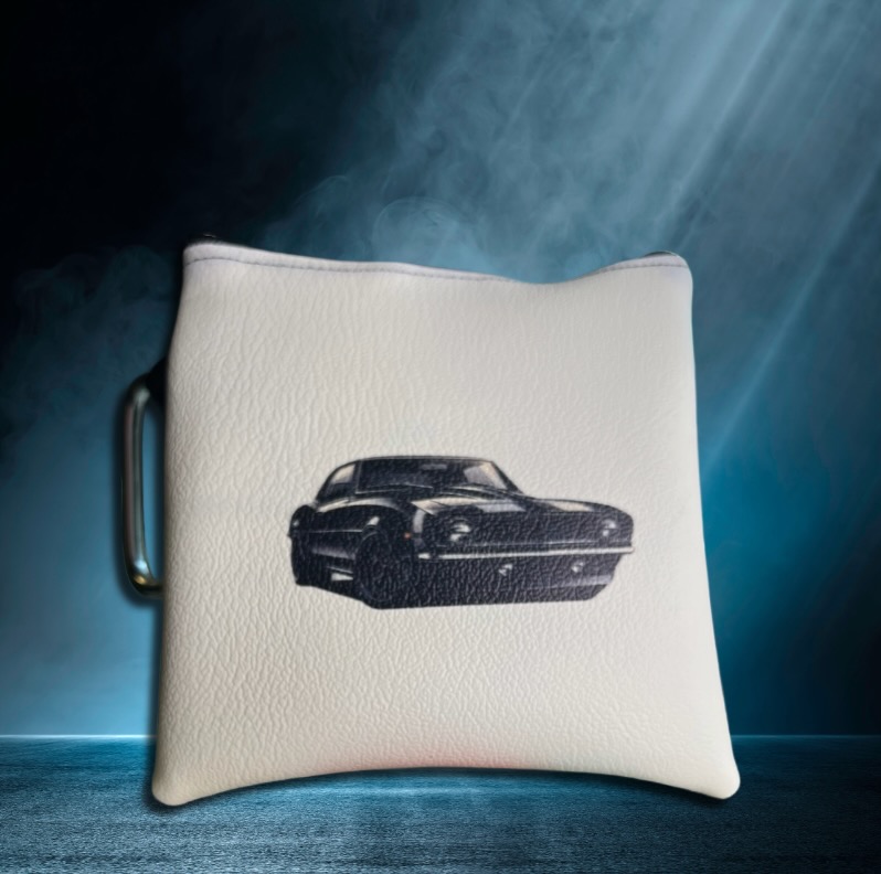 Black Camero Vinyl Pouch with Carabiner