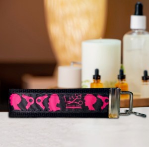 Pink & White Salon Career Fob Wristlet